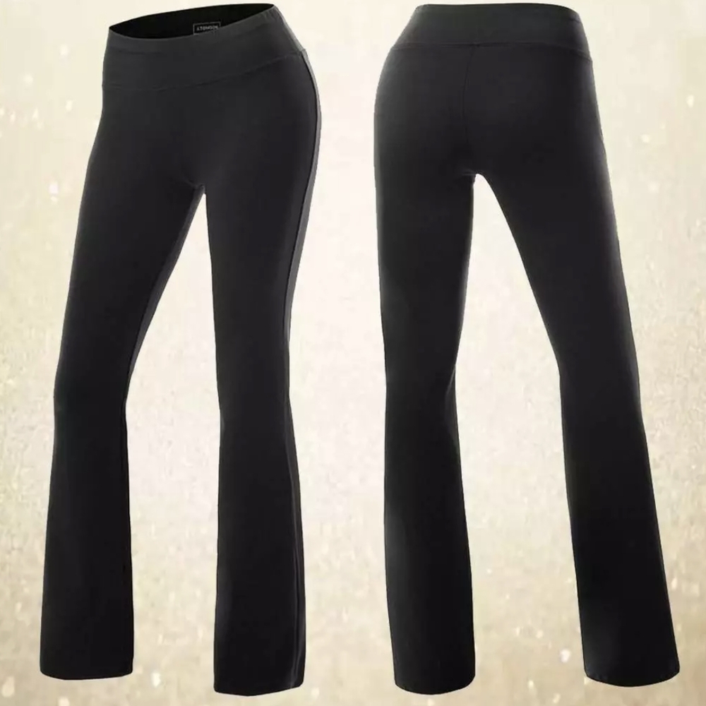 Women's Black Boot Leg Leggings